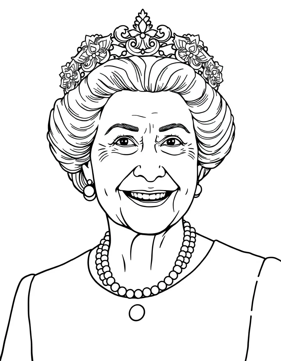 Queen Elizabeth II smiling.
