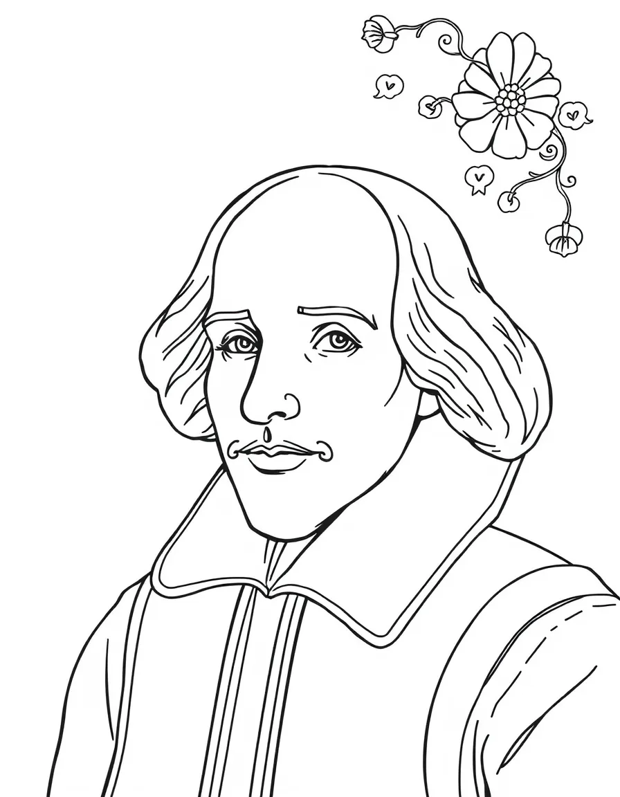 William Shakespeare writing.