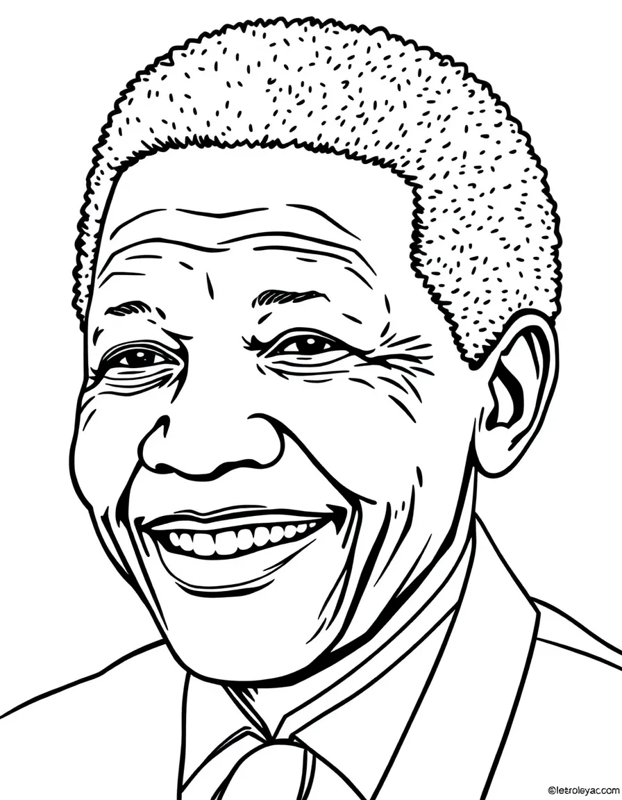 Nelson Mandela smiling.