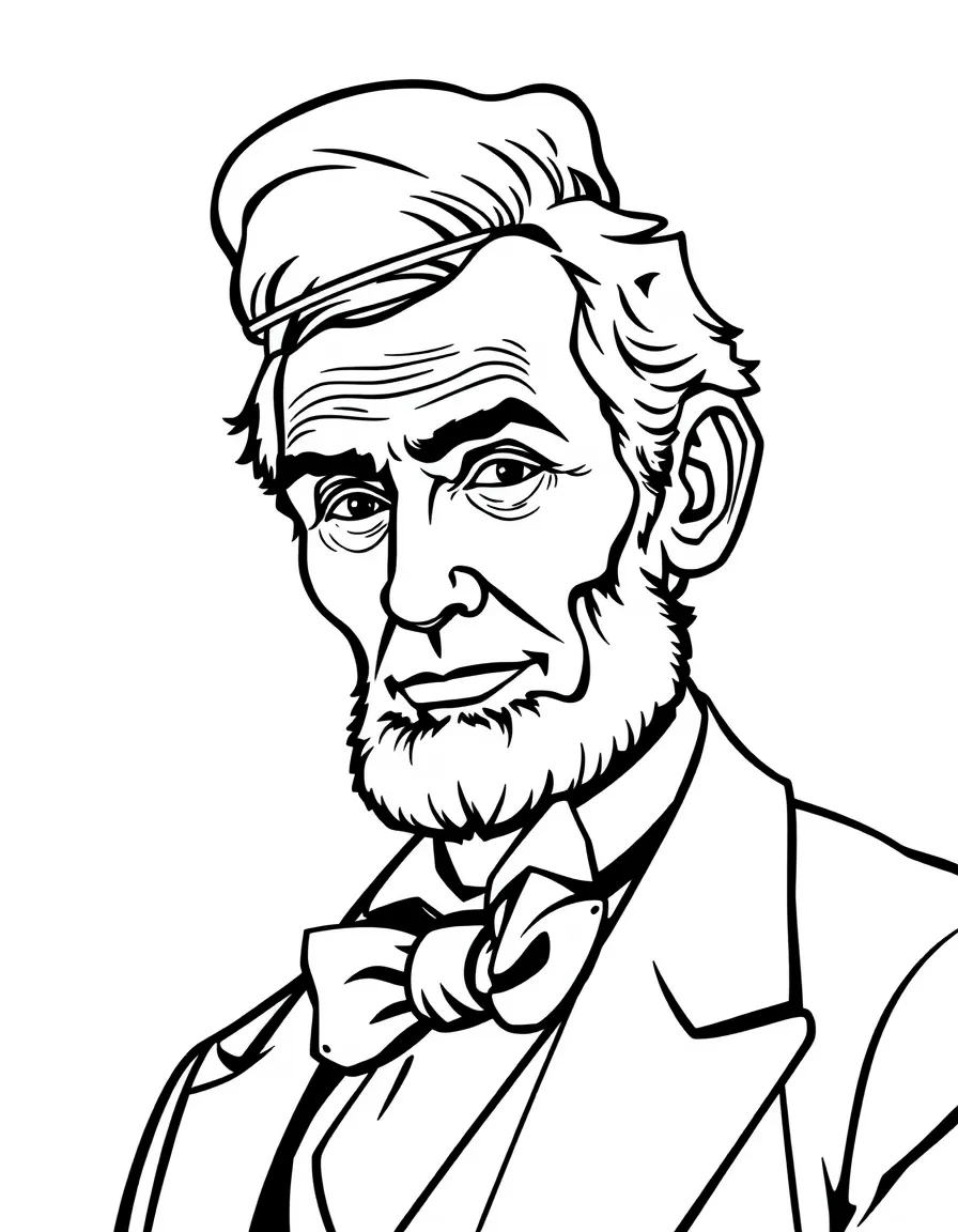 Abraham Lincoln with his hat.