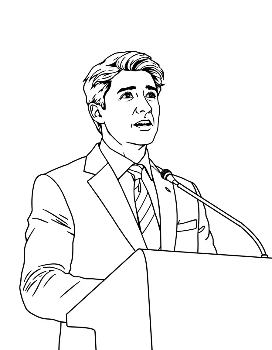 Justin Trudeau giving a speech.
