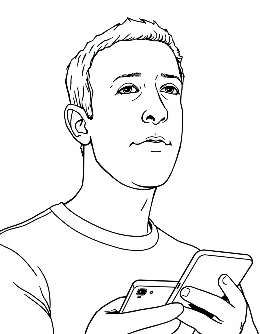 Mark Zuckerberg with a phone.