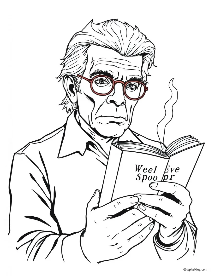 Stephen King with a spooky book.