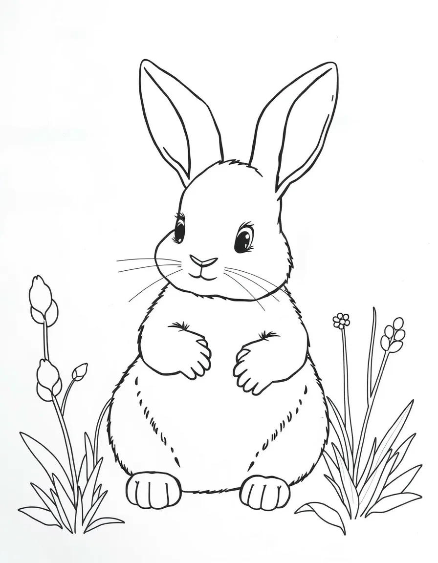 Beatrix Potter with a rabbit.