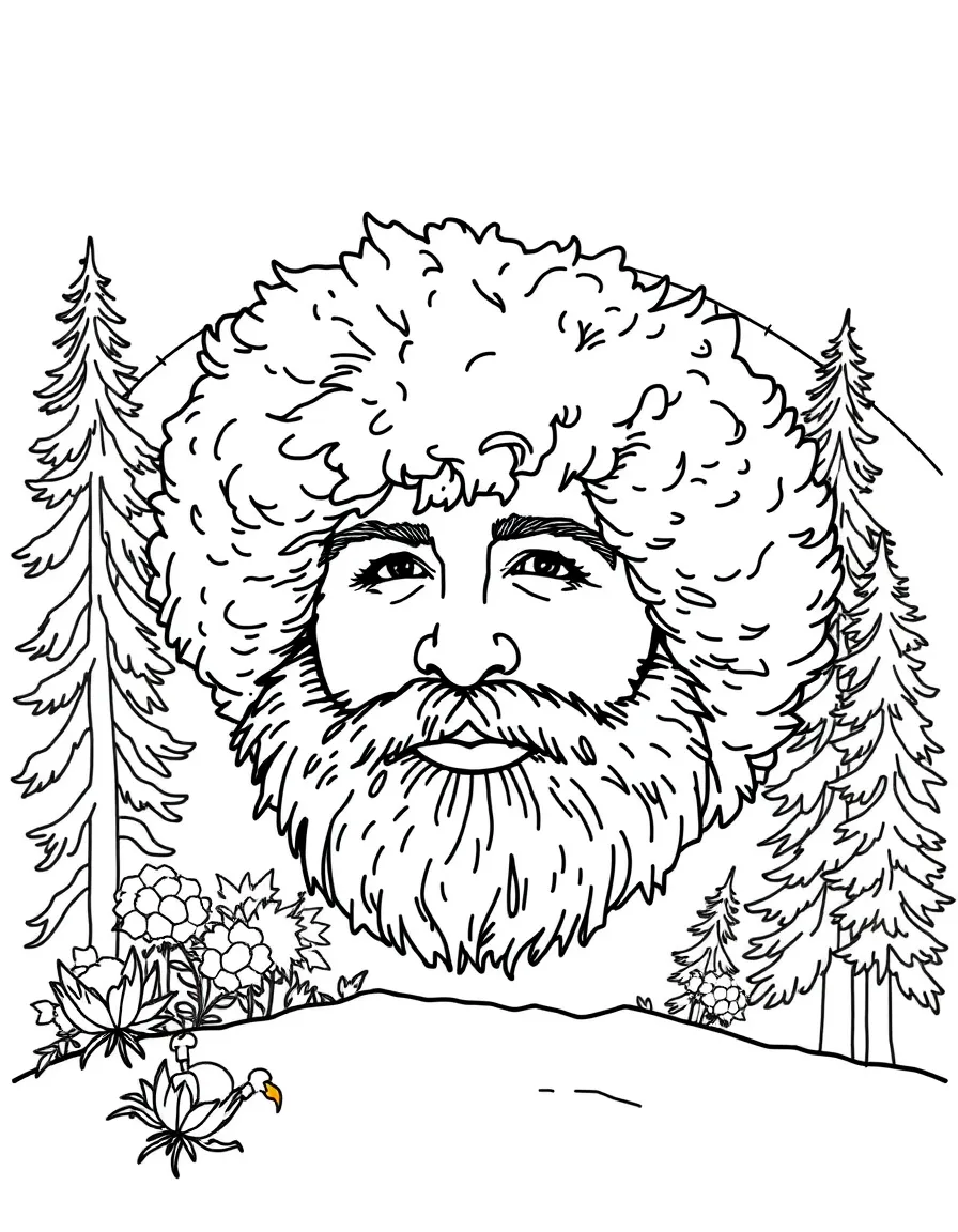 Bob Ross painting.