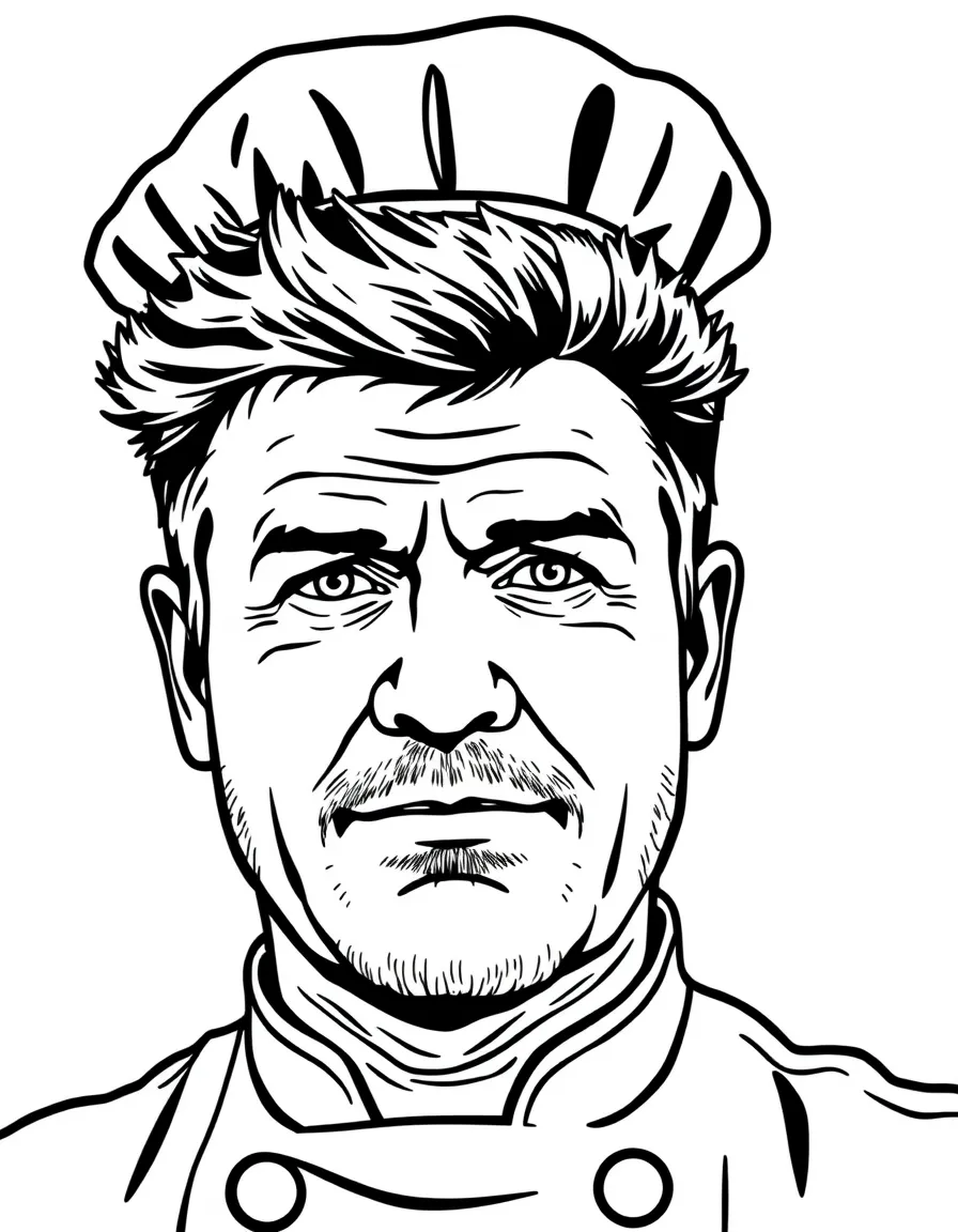 Gordon Ramsay with a chef hat.