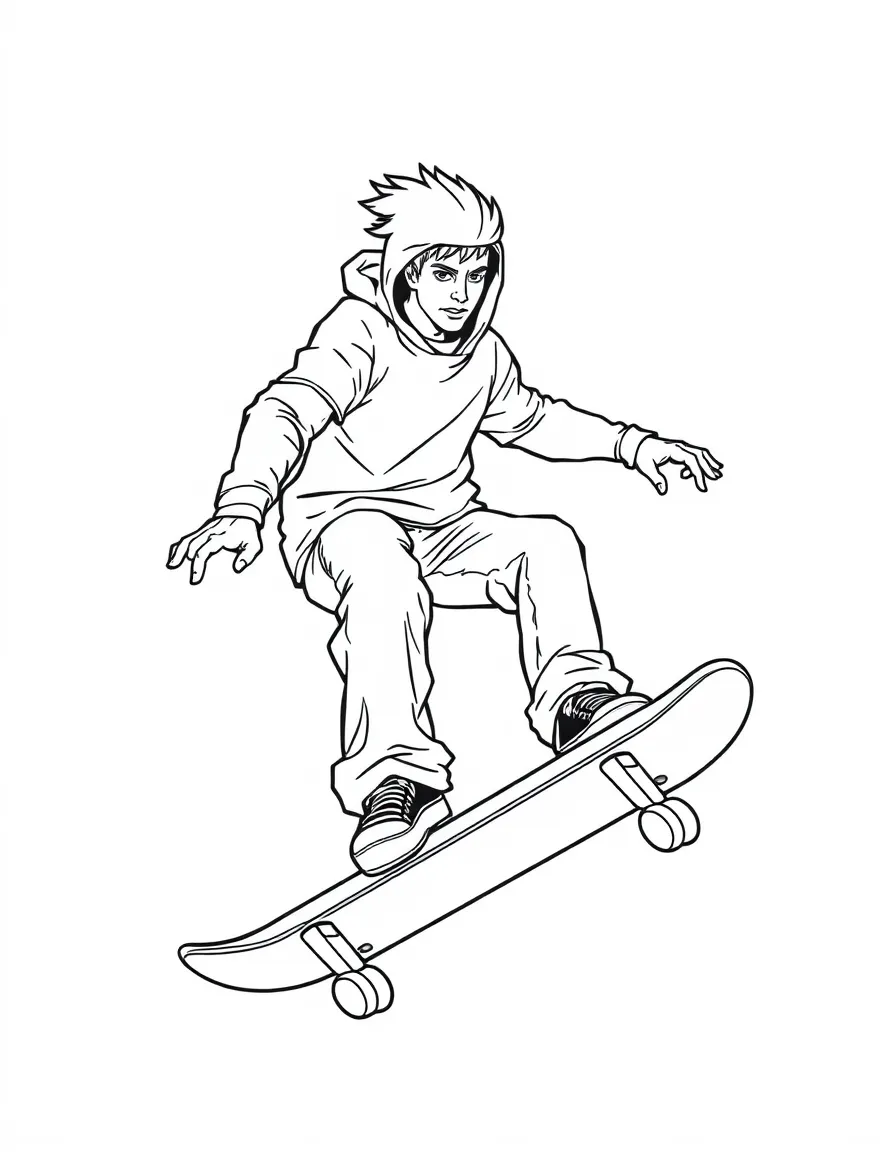 Tony Hawk on a skateboard.