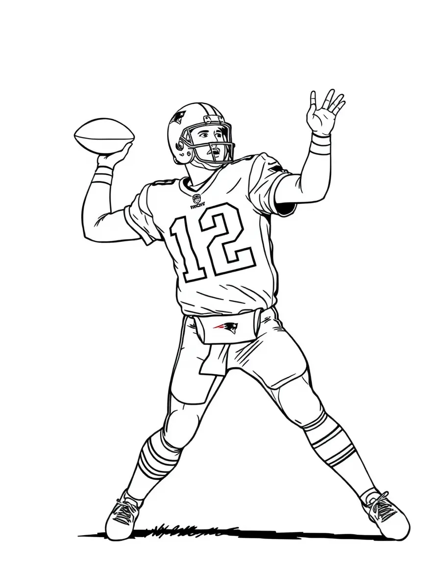 Tom Brady throwing.