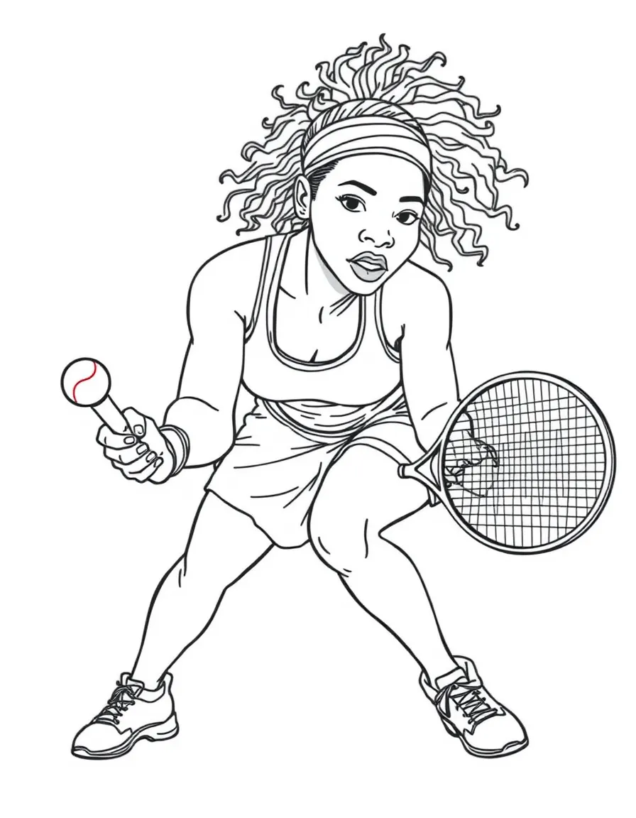 Serena Williams playing.