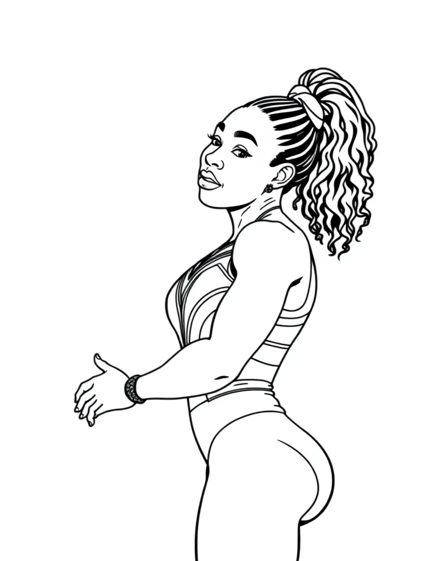 Simone Biles posing.