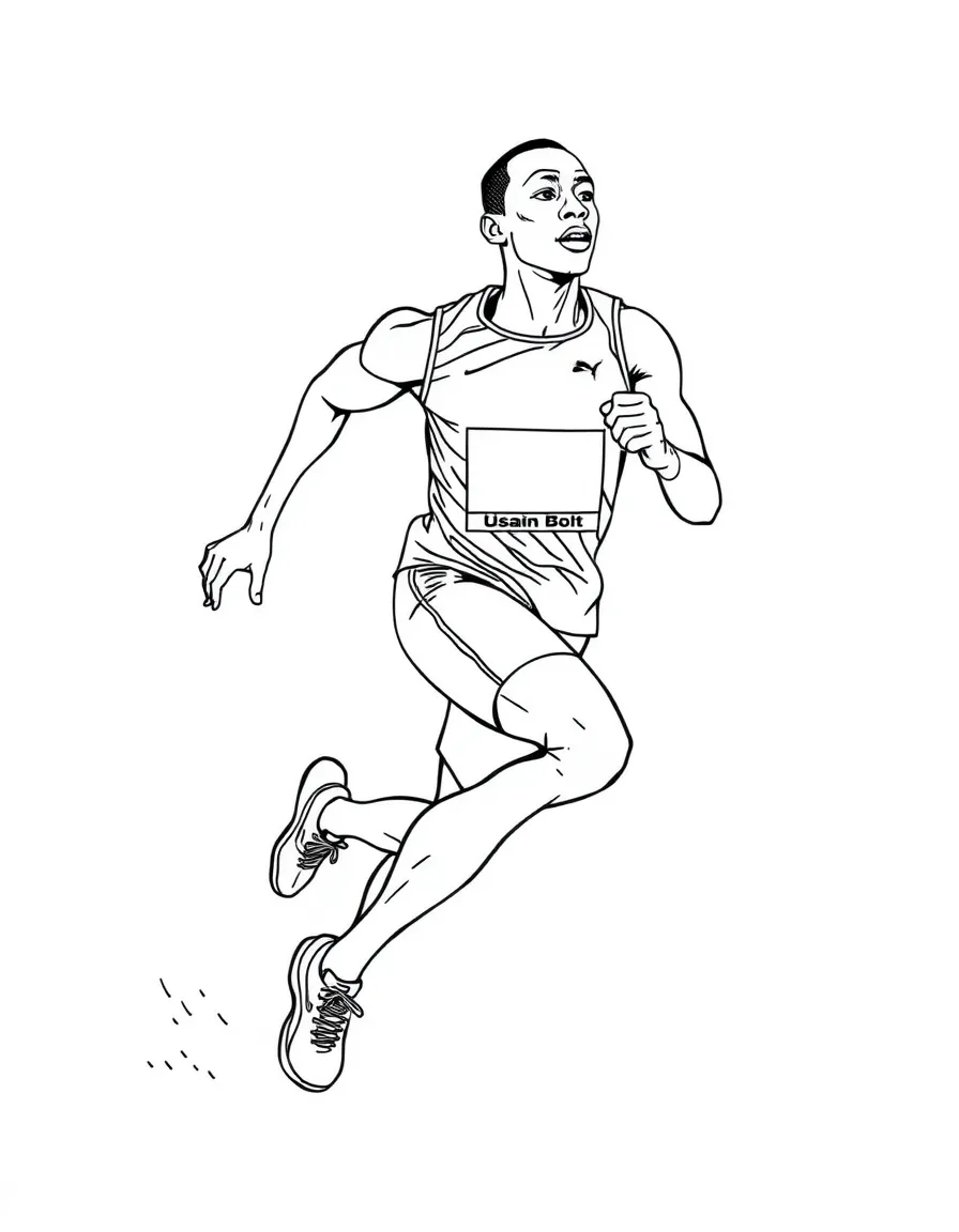 Usain Bolt running.
