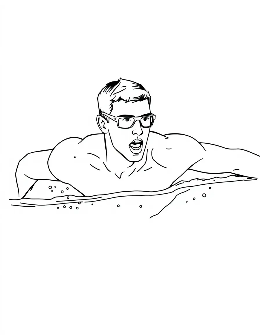 Michael Phelps swimming.