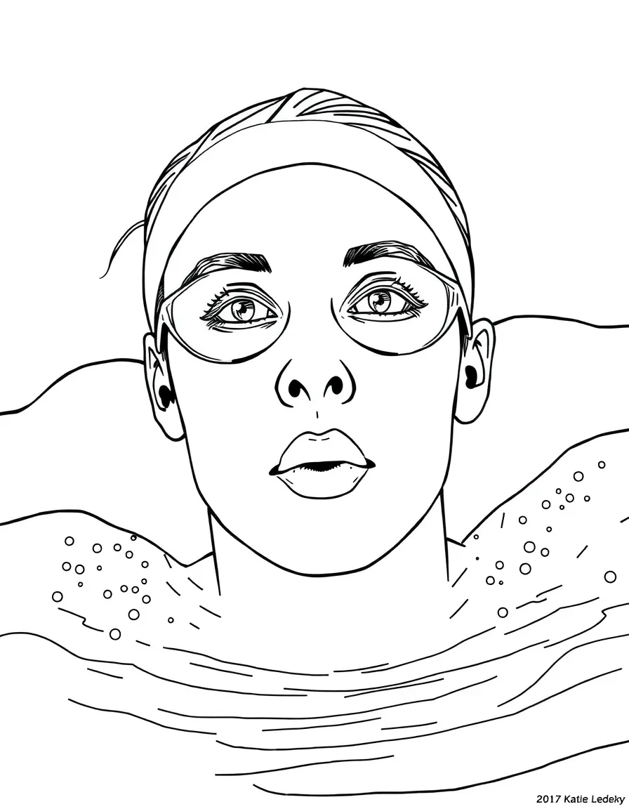 Katie Ledecky swimming.