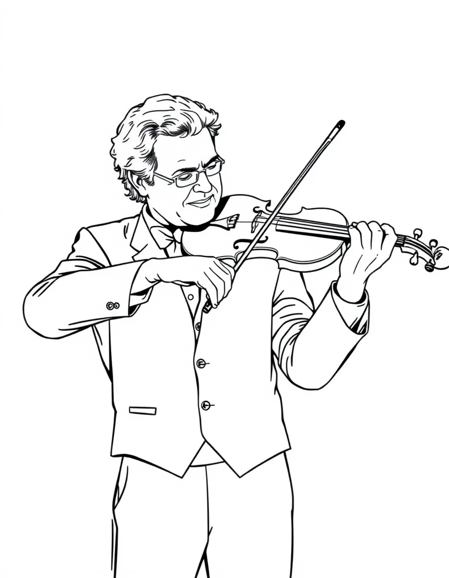 Itzhak Perlman playing violin.