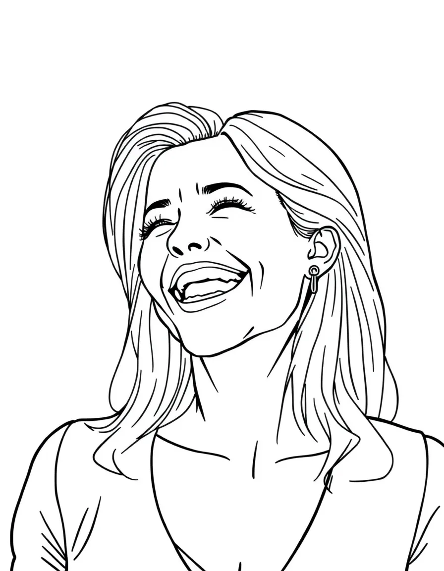 Sandra Bullock laughing.
