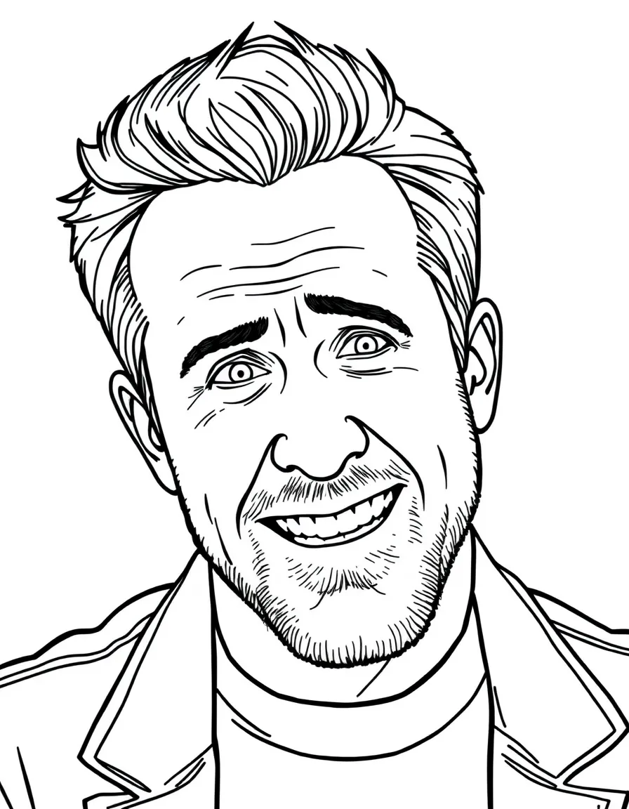 Ryan Reynolds making a funny face.