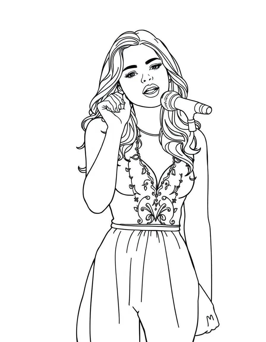 Selena Gomez singing.