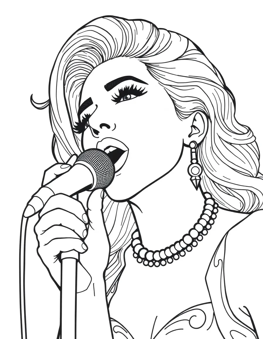 Lady Gaga singing.