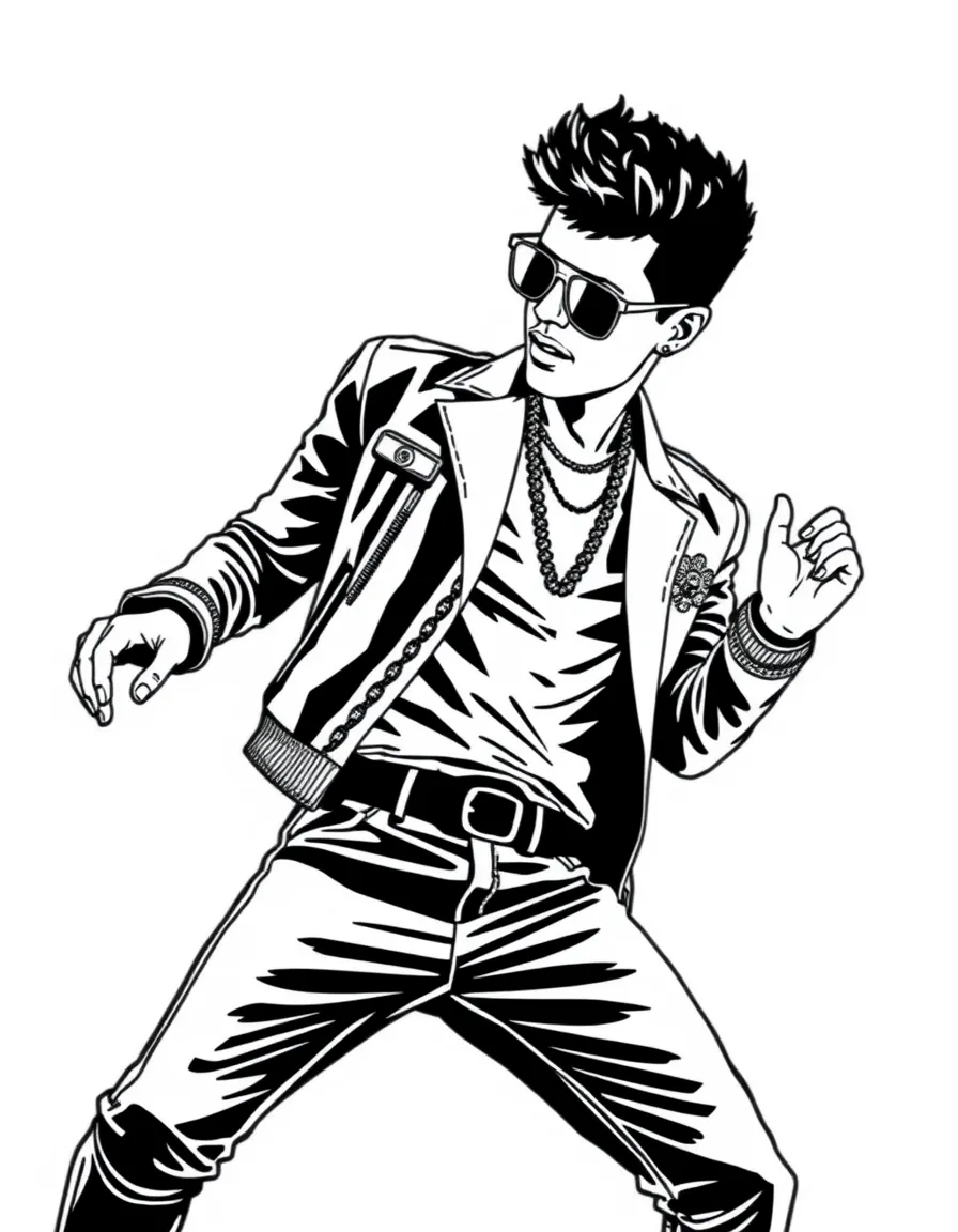 Bruno Mars dancing.
