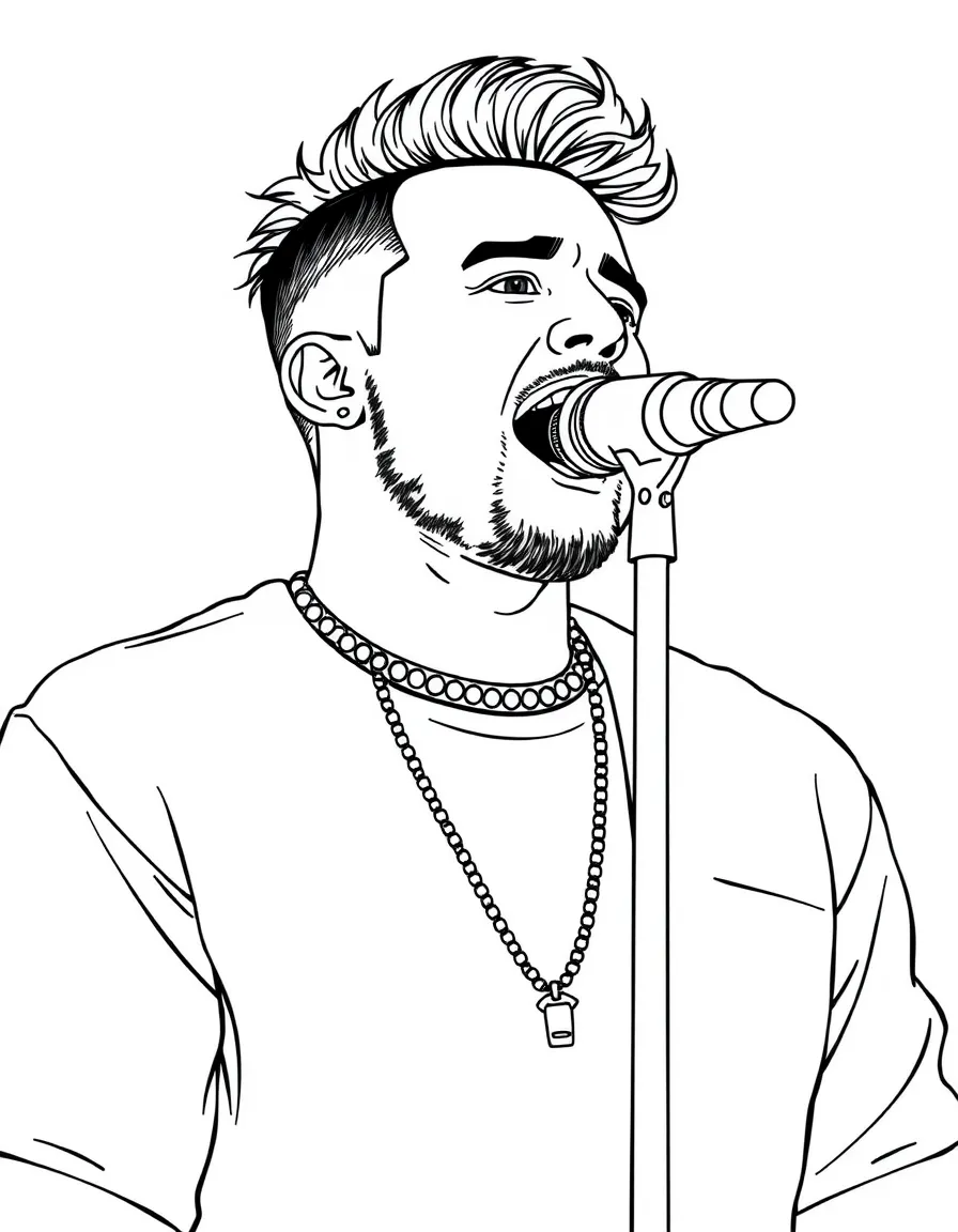 Post Malone singing.