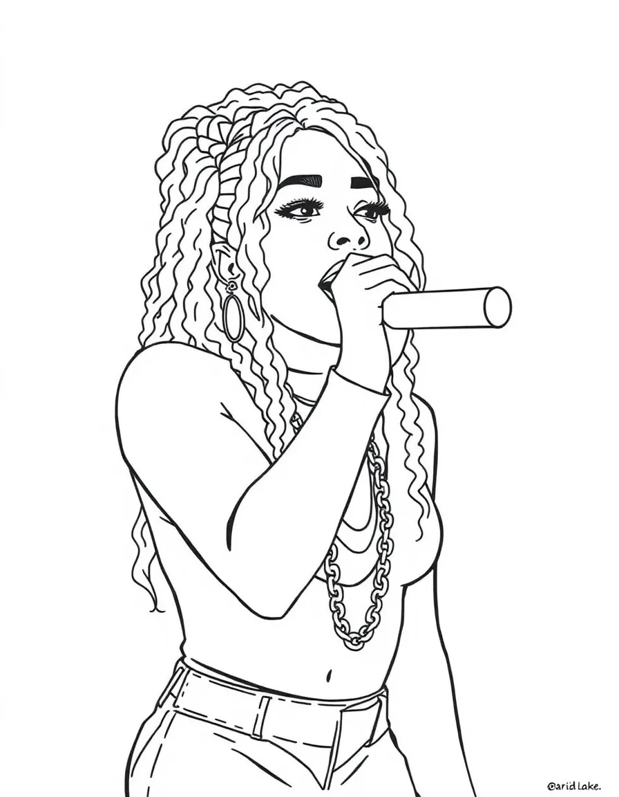 Cardi B rapping.
