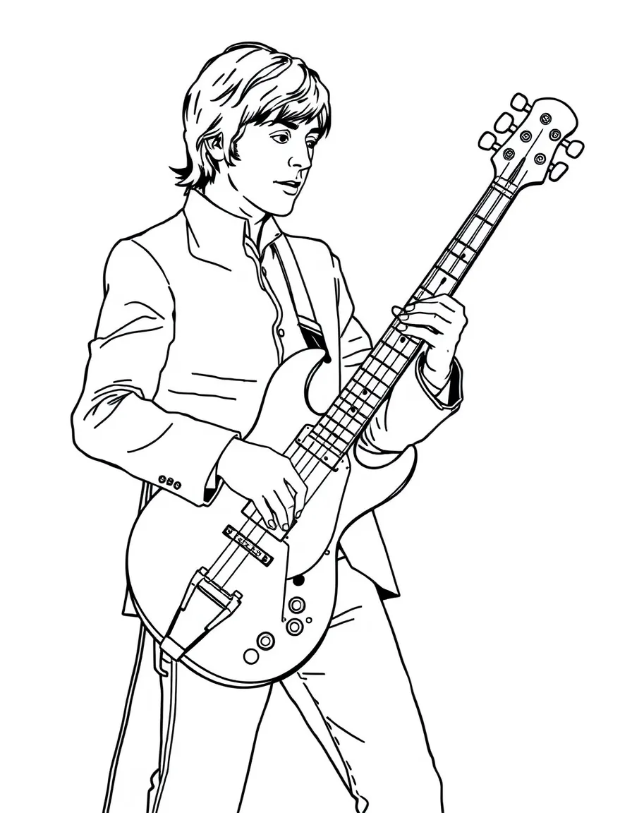 Paul McCartney playing bass.