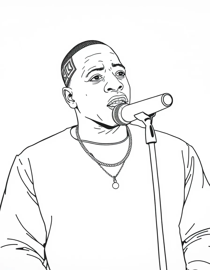 Jay-Z with a mic.