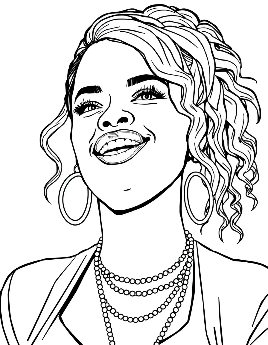 Rihanna smiling.