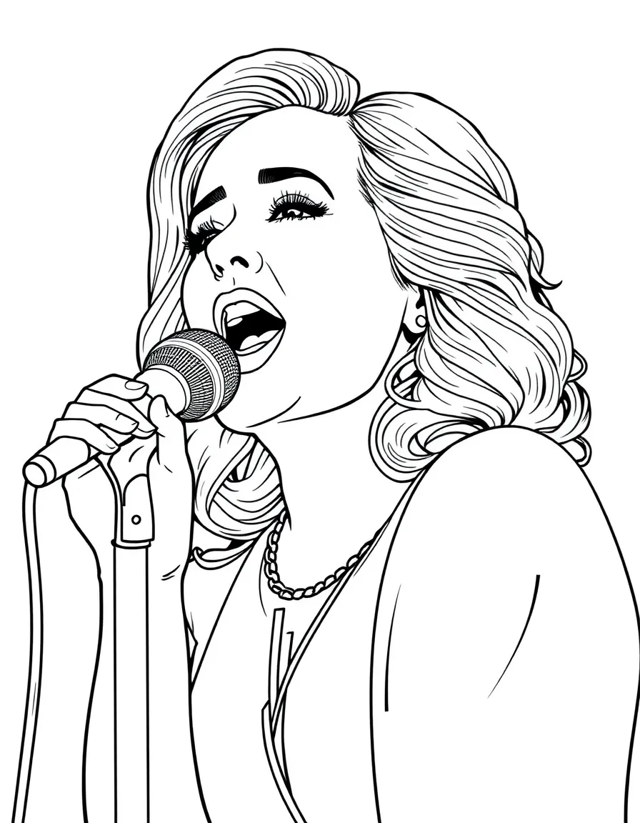 Adele singing.