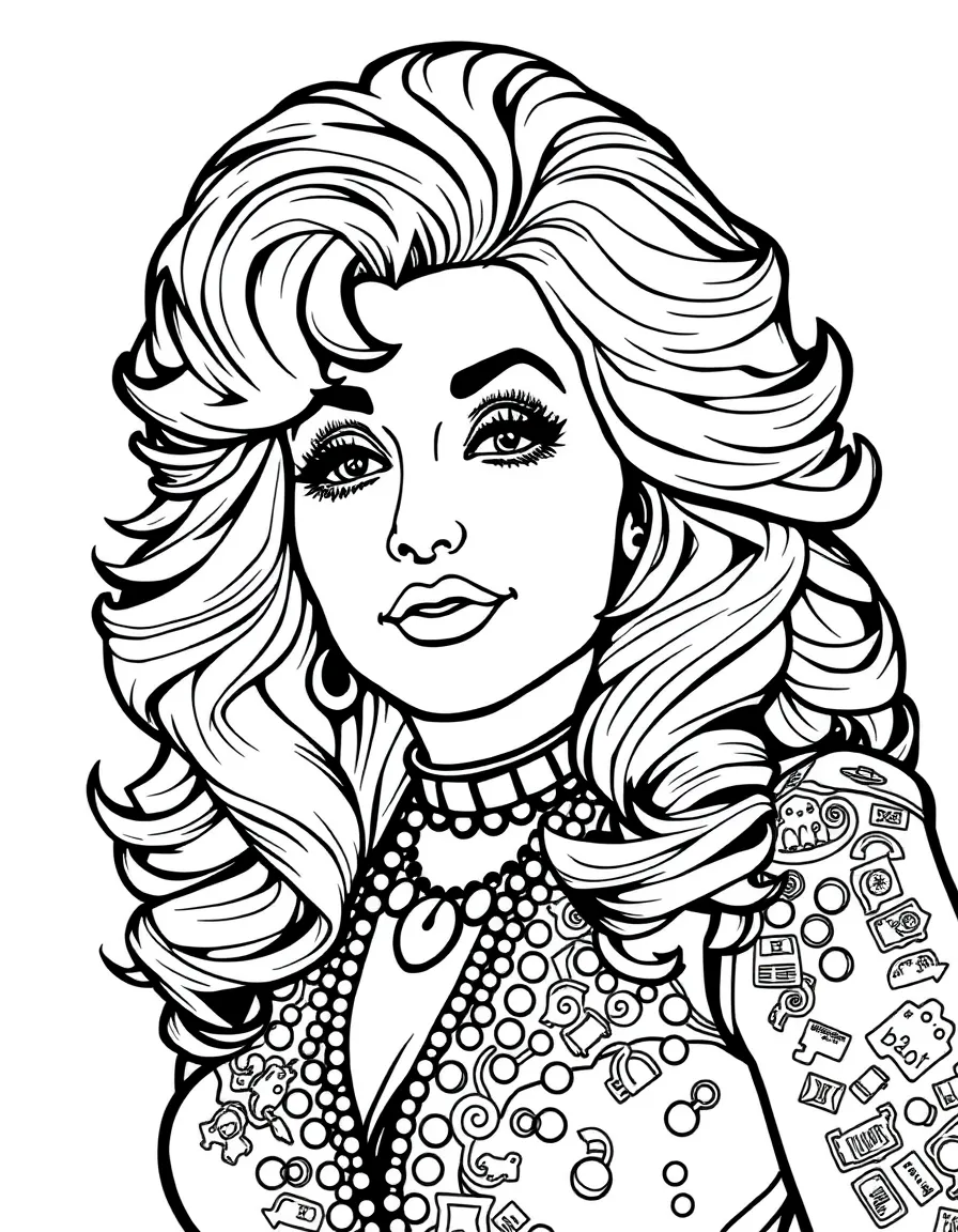 Dolly Parton with big hair.
