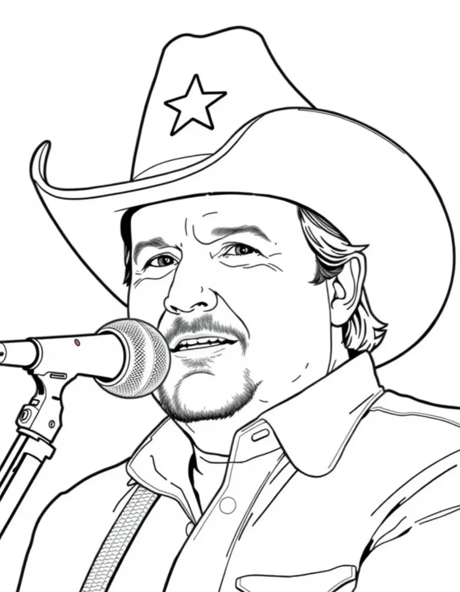 Garth Brooks with a cowboy hat.
