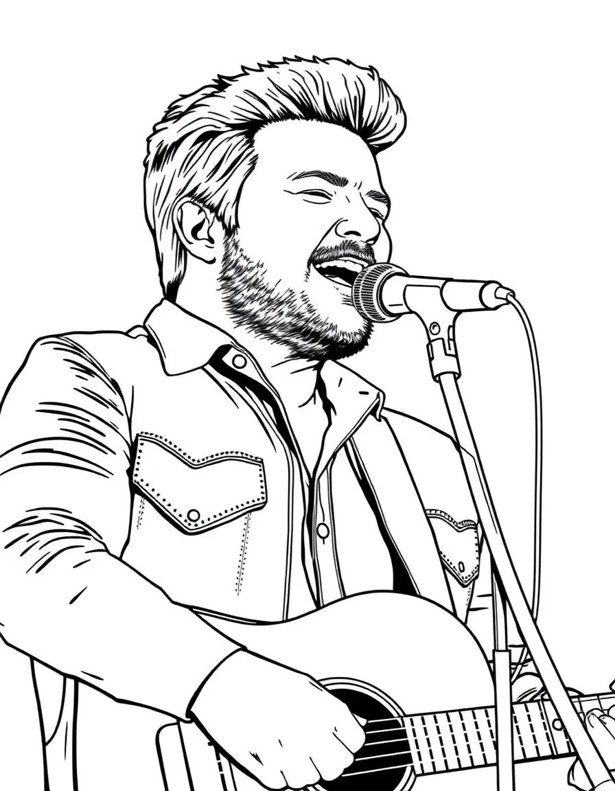 Blake Shelton singing.