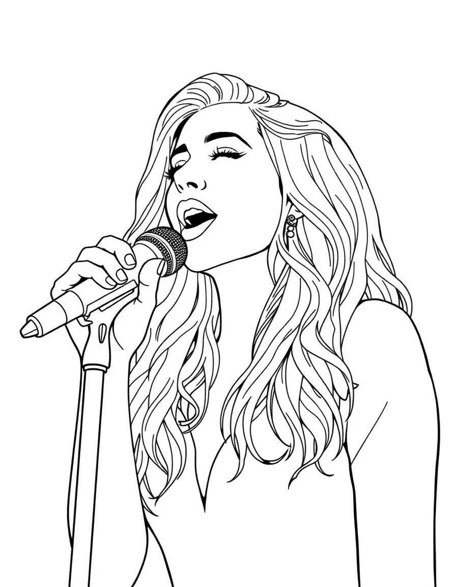 Christina Aguilera singing.