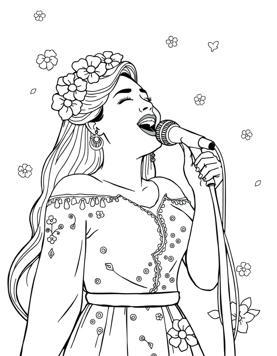 Rosalía singing.