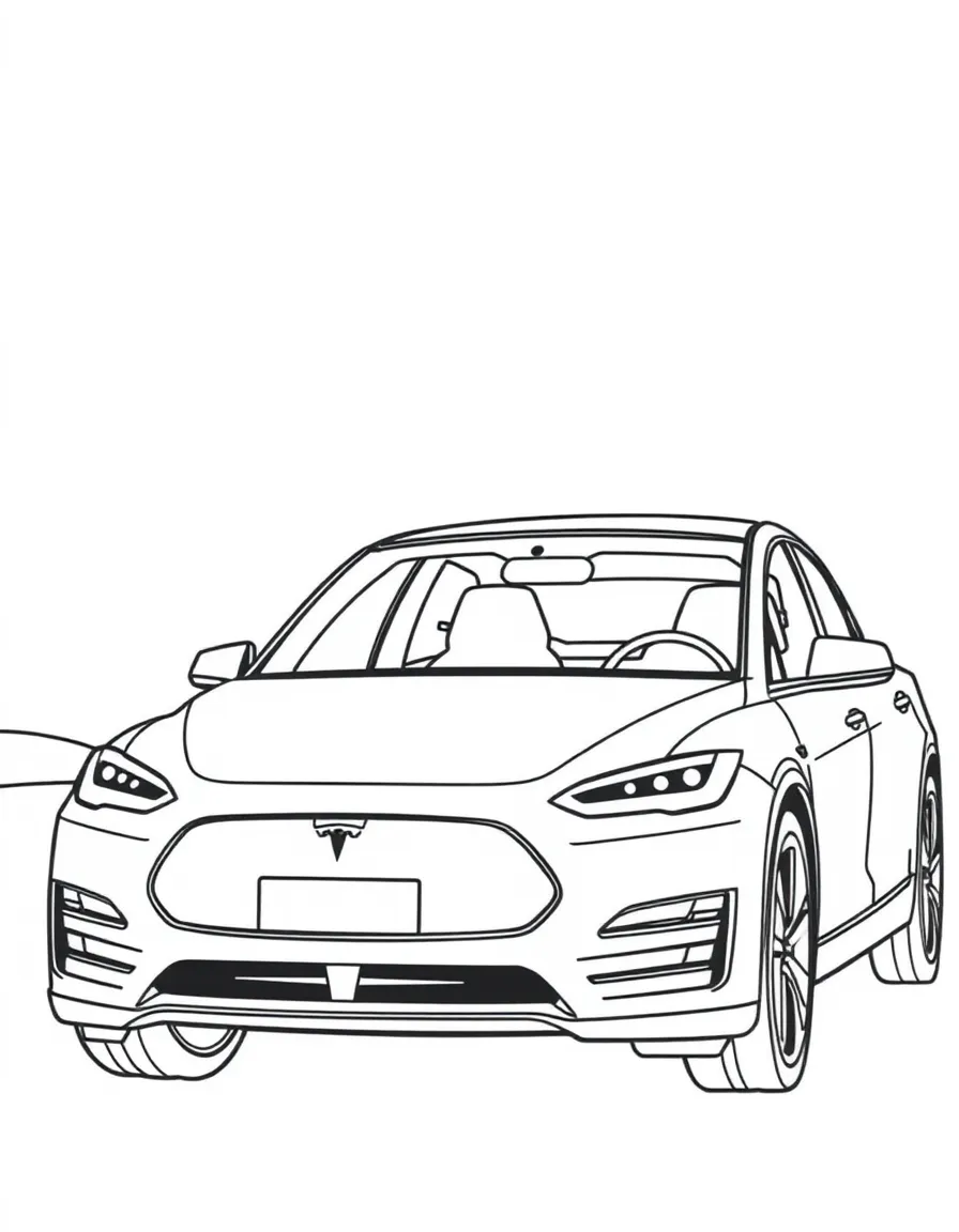 Elon Musk with a car.