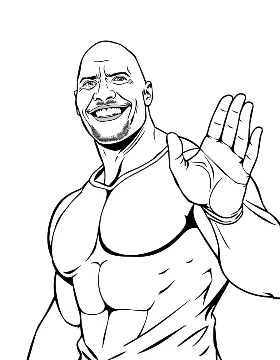 Dwayne "The Rock" Johnson smiling and waving.