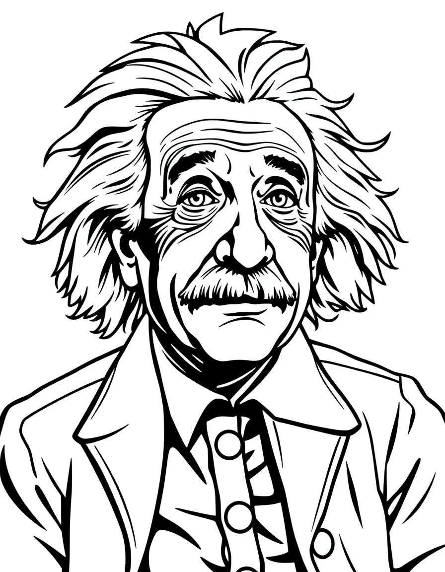 Albert Einstein with a formula.