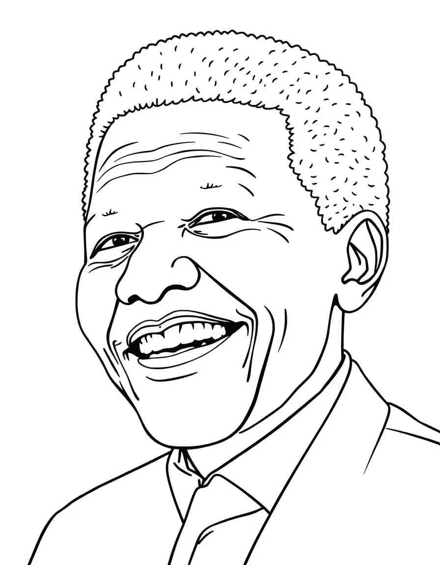 Nelson Mandela smiling.