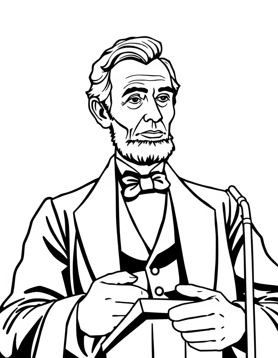 Abraham Lincoln giving a speech.