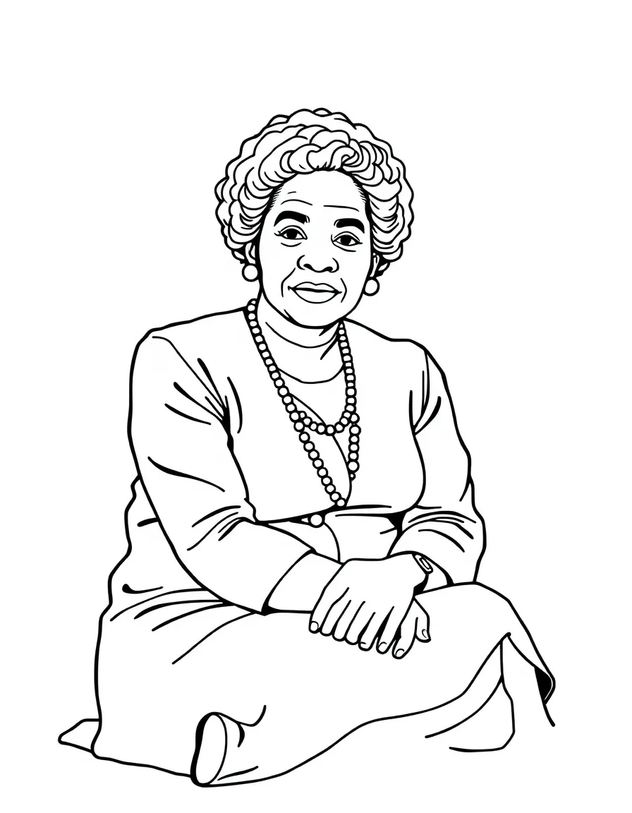Rosa Parks sitting.