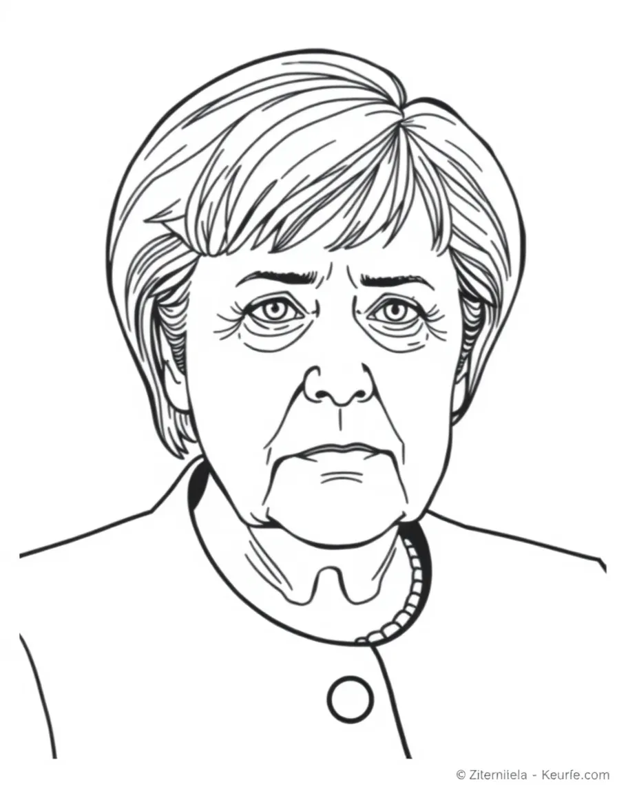 Angela Merkel with a serious face.