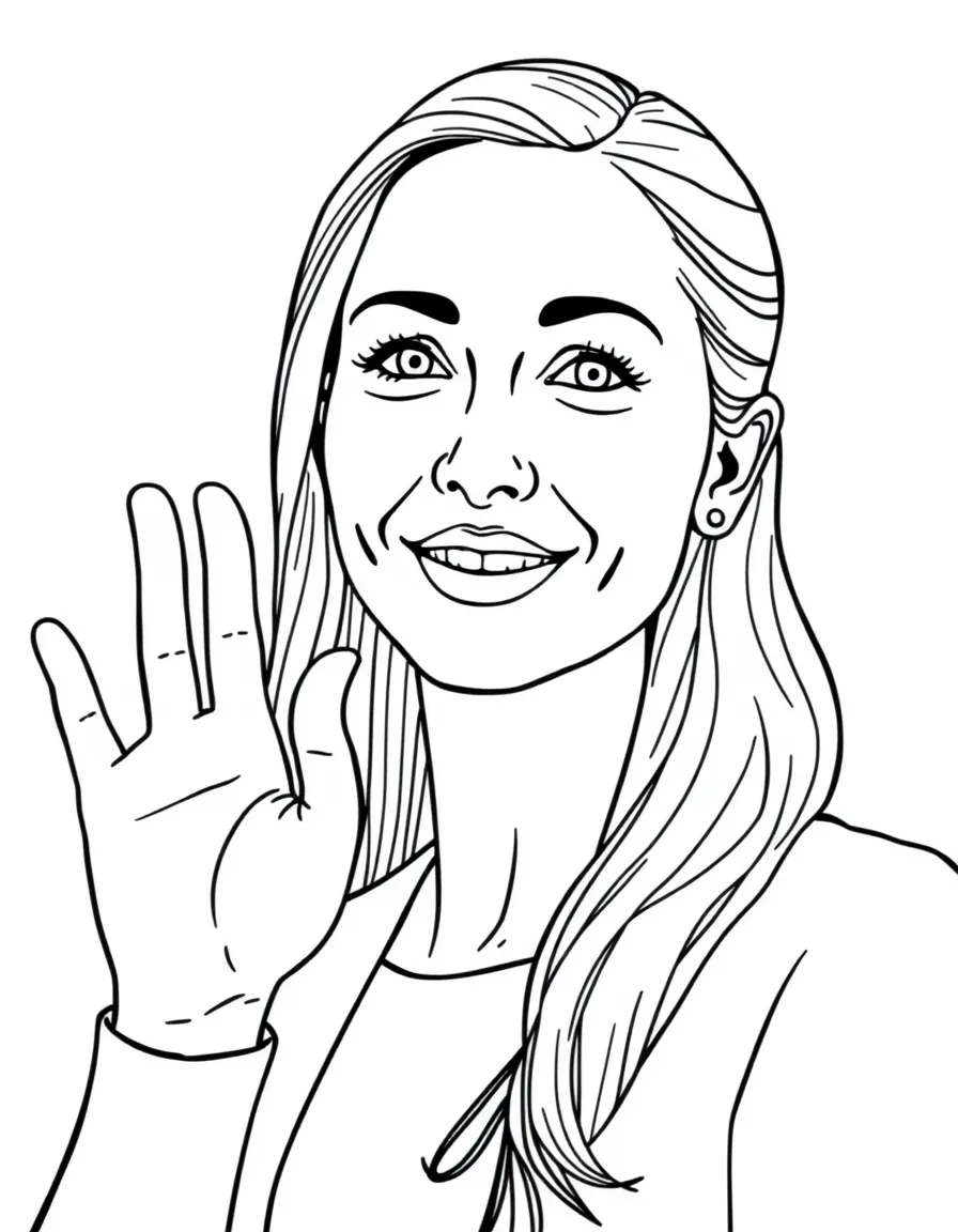Jacinda Ardern waving.