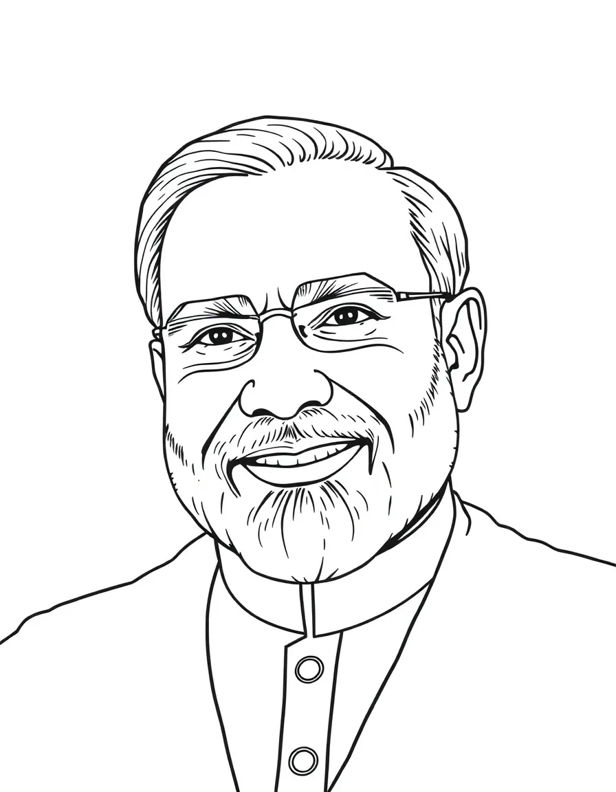 Narendra Modi smiling.