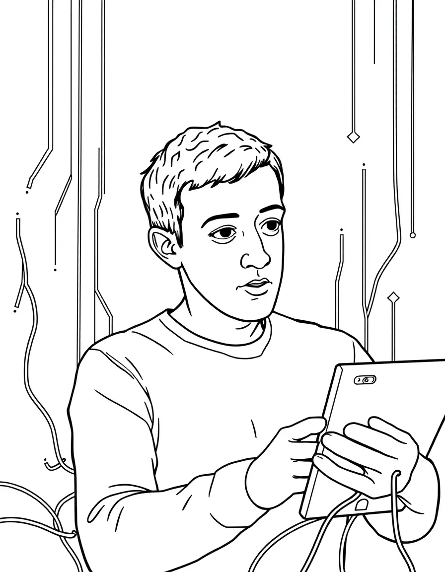 Mark Zuckerberg coding.