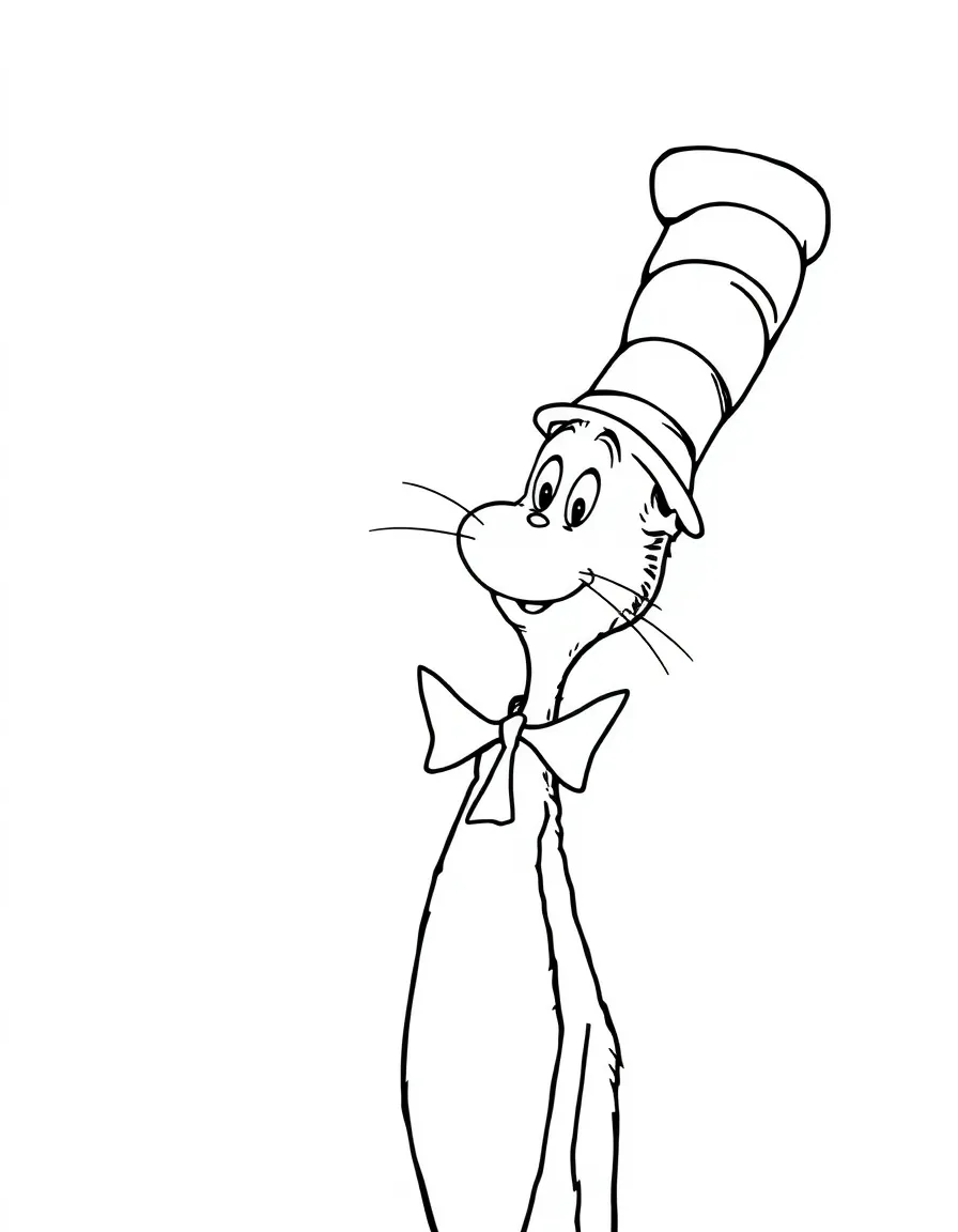 Dr. Seuss with a Cat in the Hat.