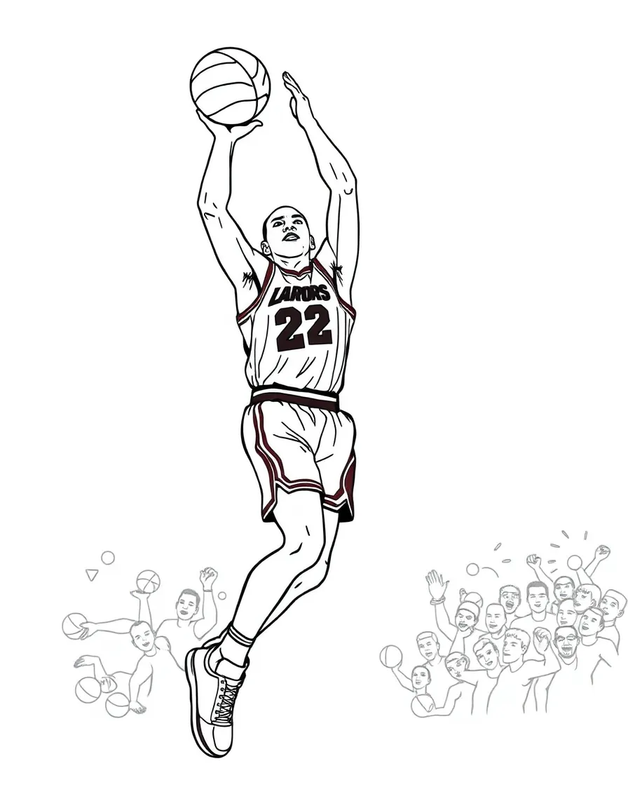 Michael Jordan shooting.