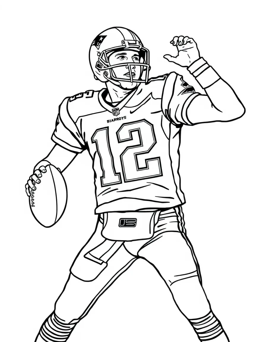 Tom Brady throwing.