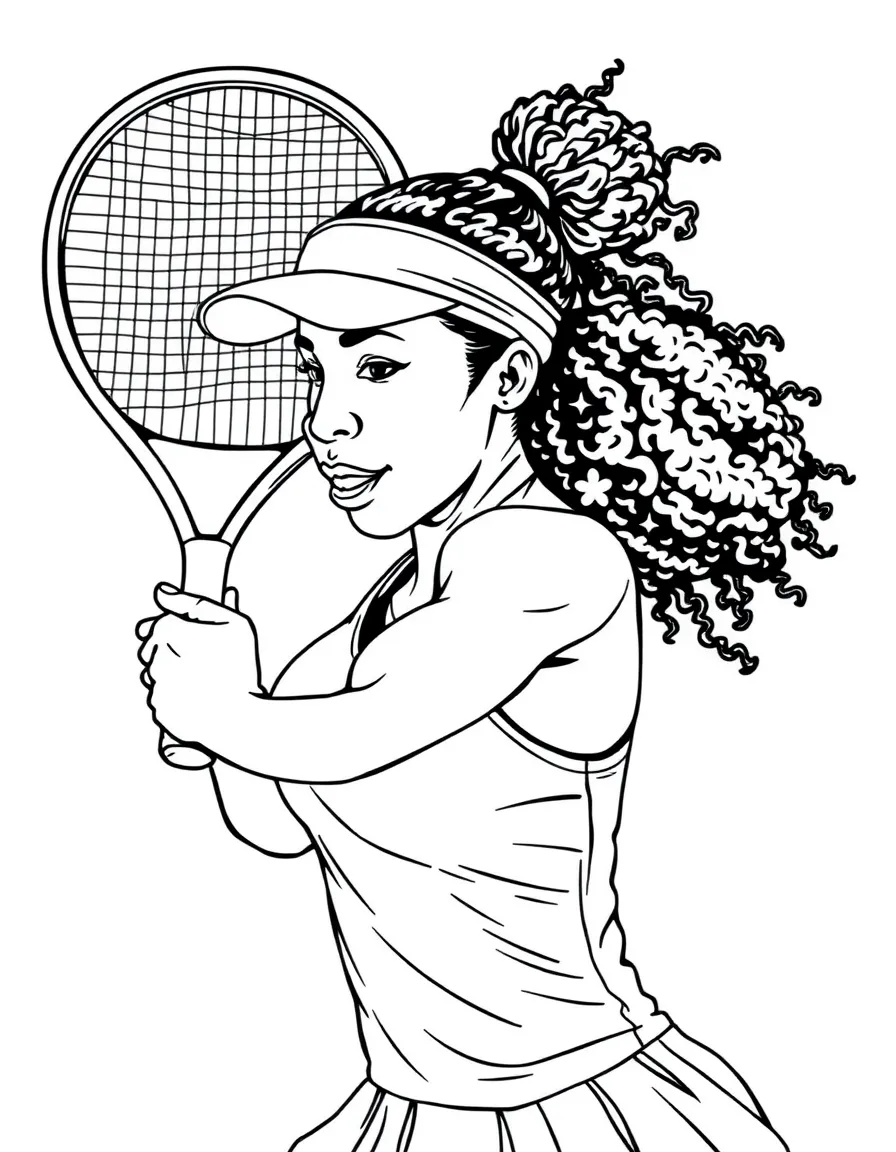 Venus Williams playing tennis.