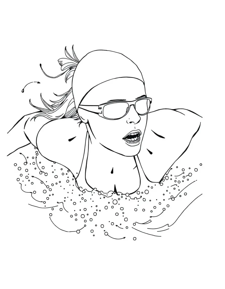 Katie Ledecky swimming.