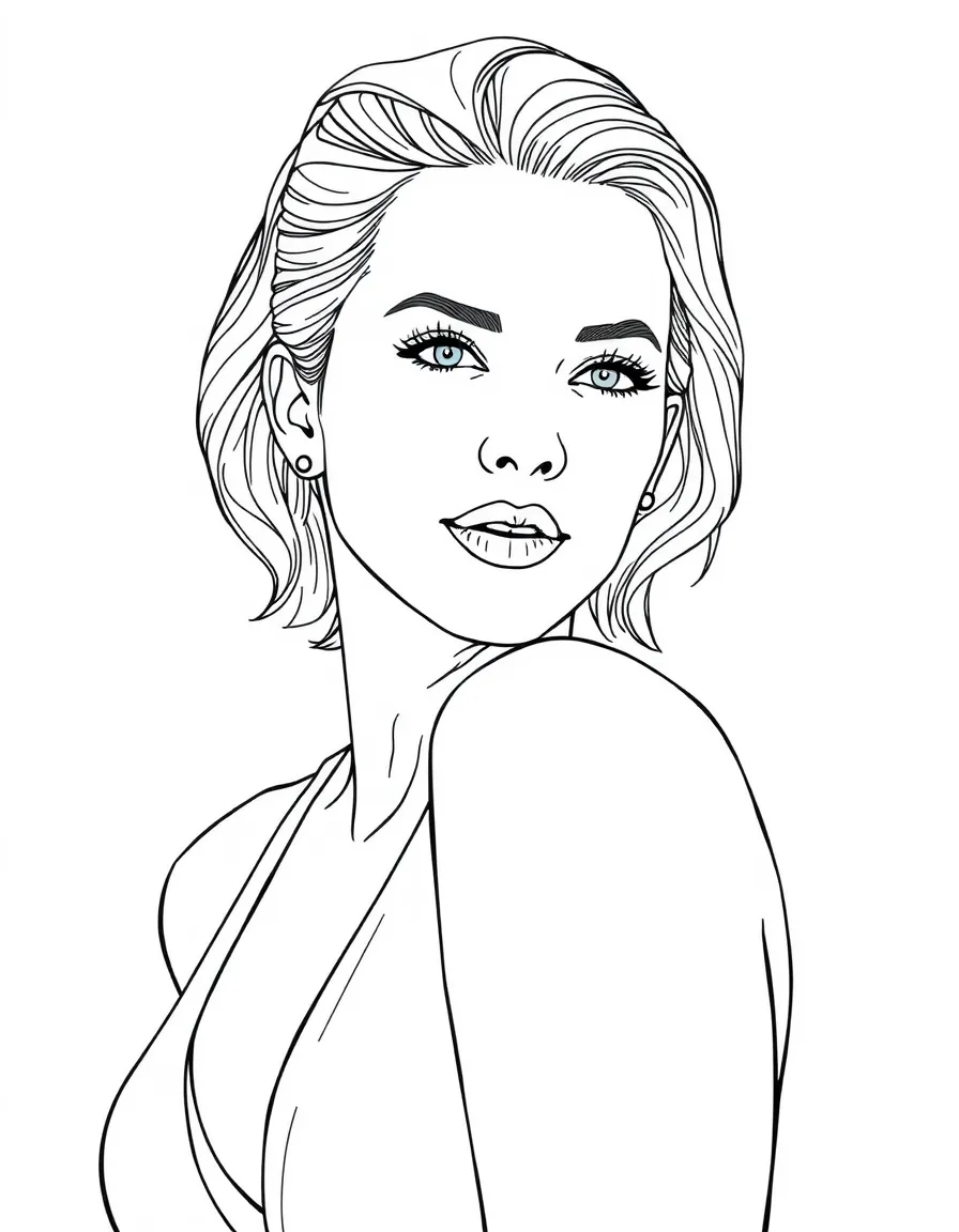 Scarlett Johansson posing.